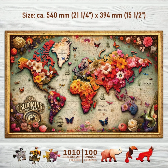 Puzzle in legno Mappa colorata