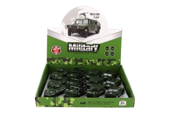 Auto militare in miniatura a molla