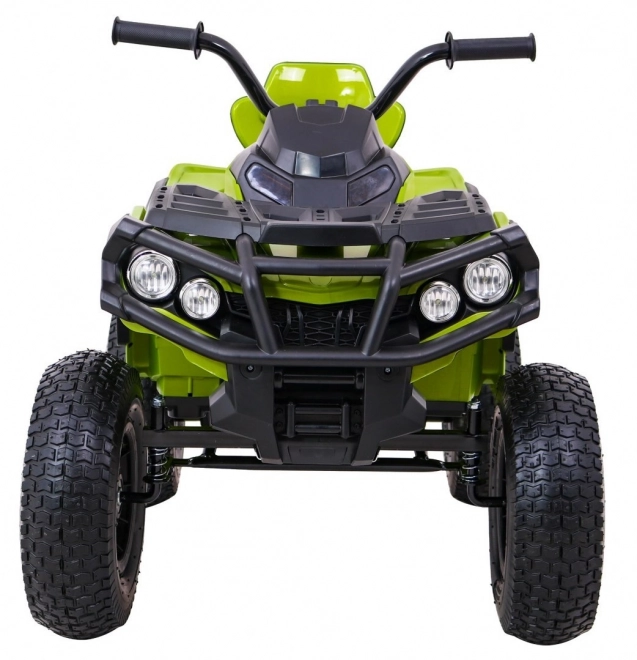 Quadriciclo ATV per bambini a batteria Air Quad Verde + ruote gonfiabili + radio MP3 + avvio lento