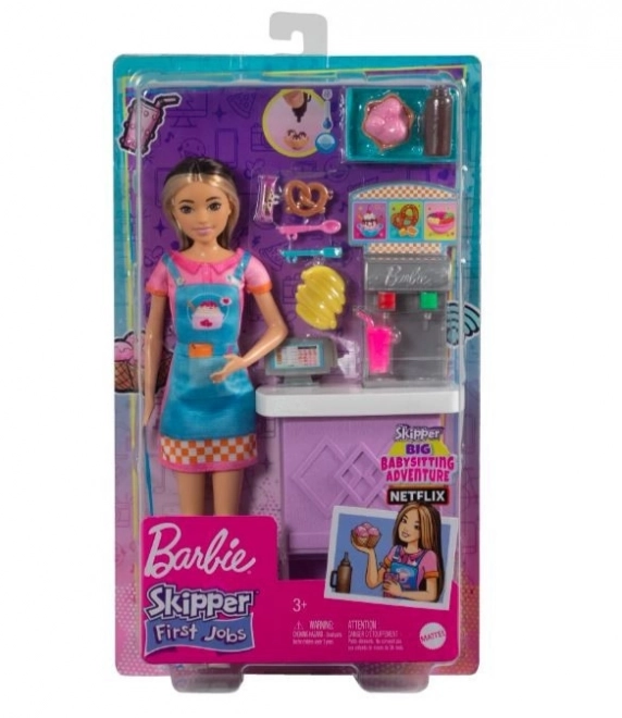 Bambola Barbie Skipper Primo Lavoro Chiosco di Snack