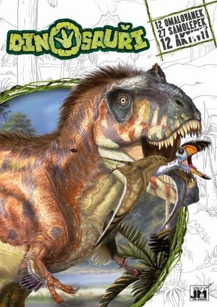 Album da Colorare Dinosauri con Adesivi