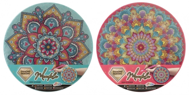 Dipinto di diamanti mandala rosa