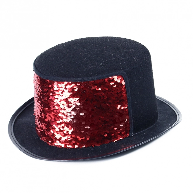 Cappello Rosso-Verde con Paillettes per Adulti