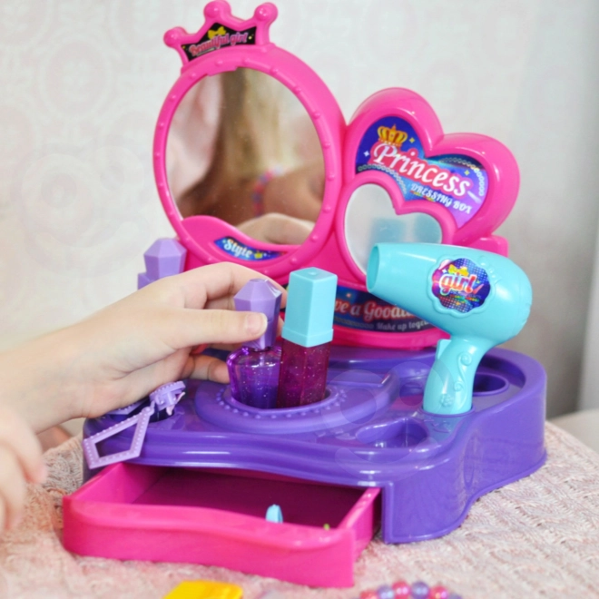 Toeletta da bambina con set di bellezza 18 pezzi