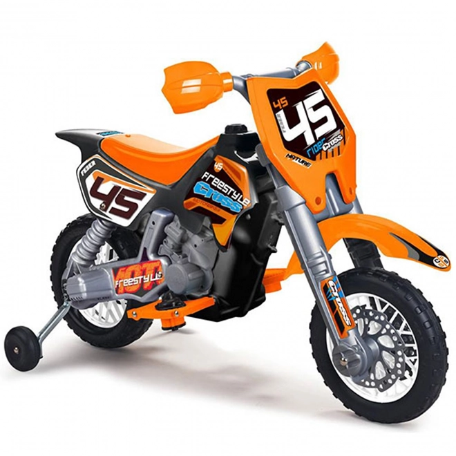 Motocicletta Cross Arancione Elettrica 6V per Bambini