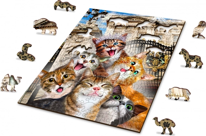 Puzzle in Legno Londra con Gatti 200 Pezzi