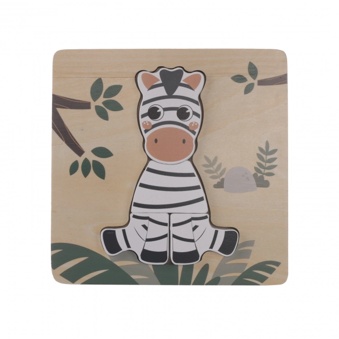 Puzzle in legno piccolo, Zebra