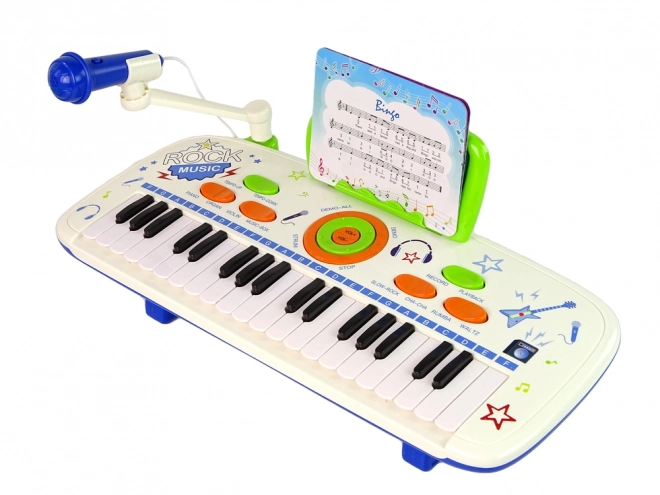 Pianoforte Elettrico per Bambini con USB e MP3 Blu