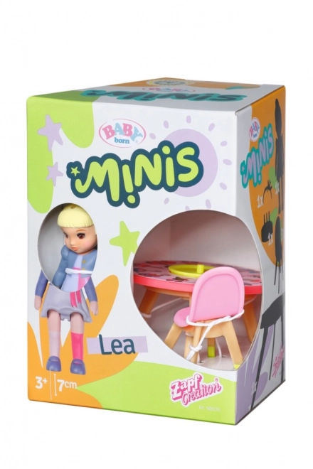 Baby Born Minis Set con tavolo di compleanno, sedie e bambola