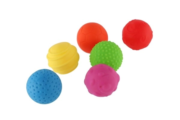 Set di 6 palline di gomma con texture