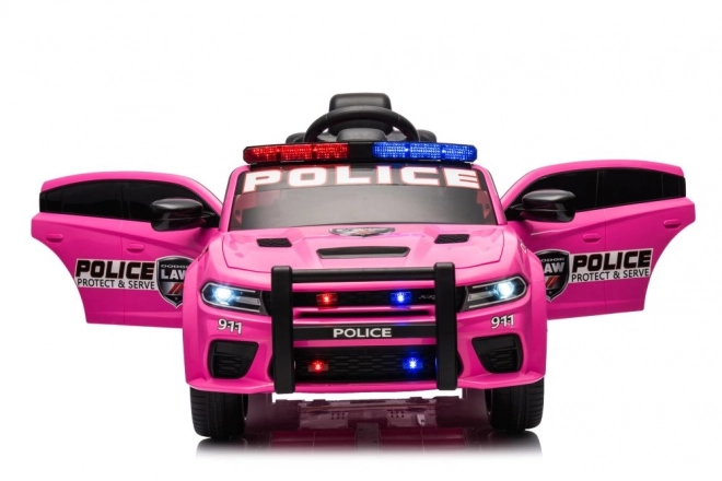 Auto a Batteria Dodge Charger della Polizia Rosa