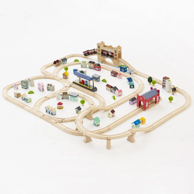 Gioco ferroviario in legno città