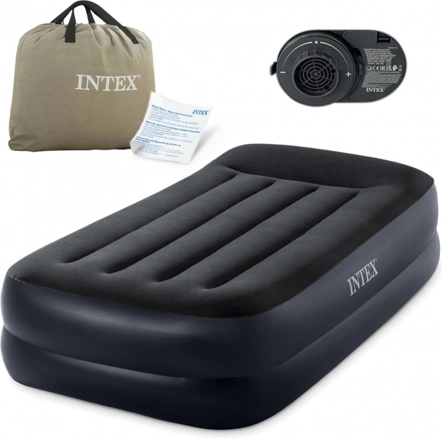 materasso gonfiabile 191 × 99 × 42 cm con pompa elettrica integrata Intex