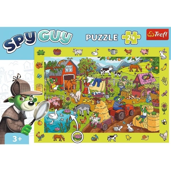 Puzzle Osservativi Spy Guy Fattoria 24 Pezzi