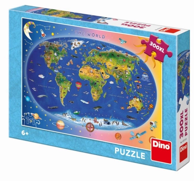 Puzzle Mappa del Mondo XL 300 Pezzi