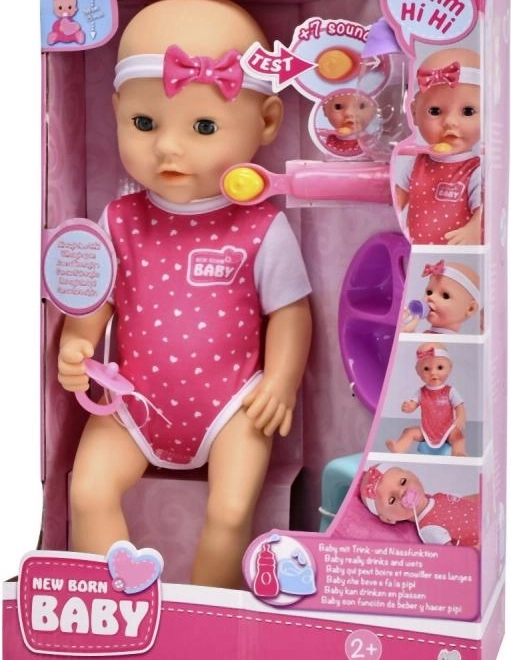Bambola New Born Baby Hungry 38 cm