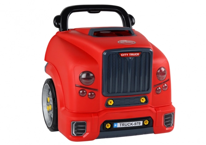 Camion da Smontare Officina per Piccoli Falegnami Rosso
