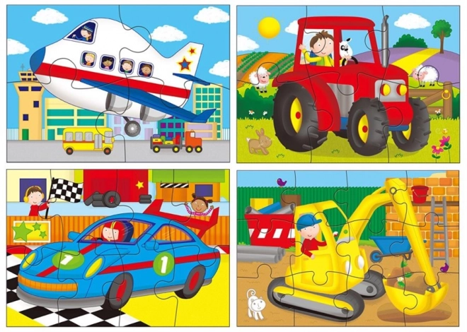 Puzzle Veicoli Progressivo per Bambini