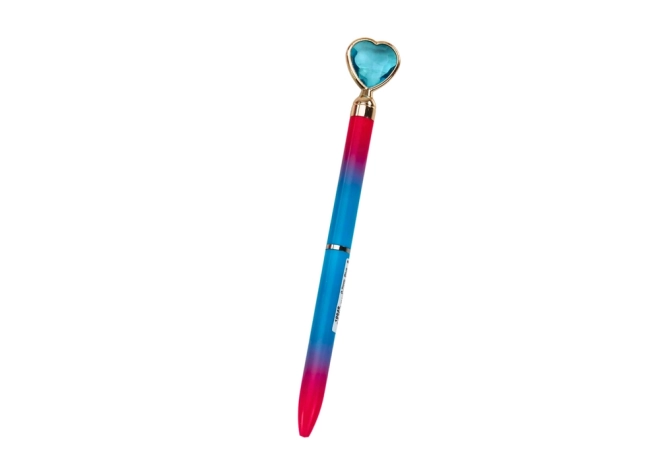 Penna con Diamante a Cuore con Inchiostro Blu 0.7mm