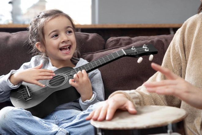 Ukulele in legno per bambini con corde in nylon