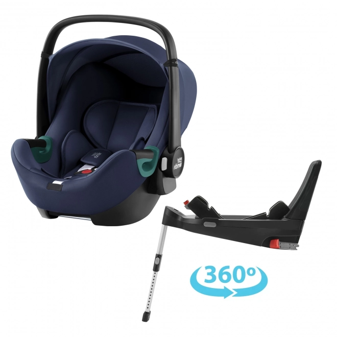 Seggiolino Auto Baby-Safe 3 i-Size Con Base Flex 5Z, Indigo Blue