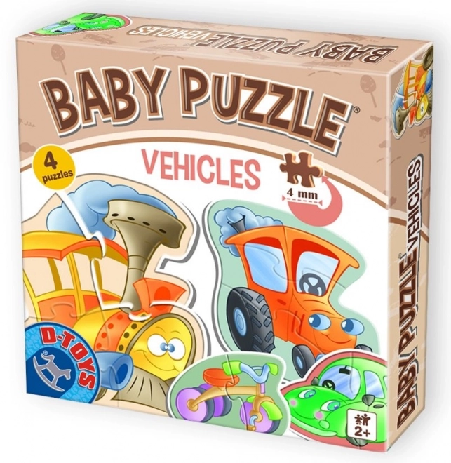 Puzzle per bambini D-Toys Mezzi di trasporto 4 in 1