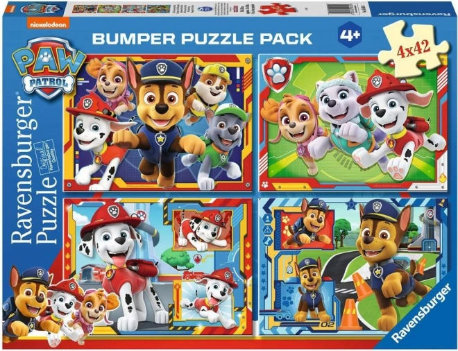 Puzzle Paw Patrol Ravensburger 4x42 pezzi