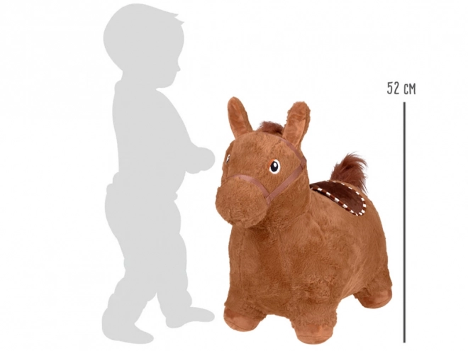 Cavallino rimbalzante in peluche per bambini – Marrone