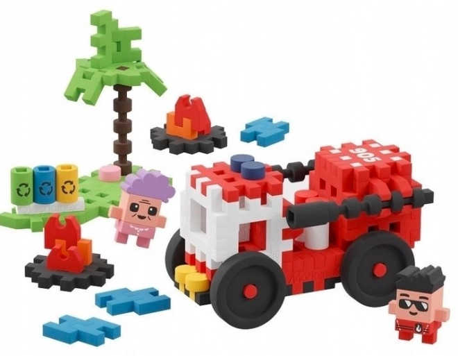 Set Costruzioni Mini Waffle - Camion dei Pompieri 80 pezzi