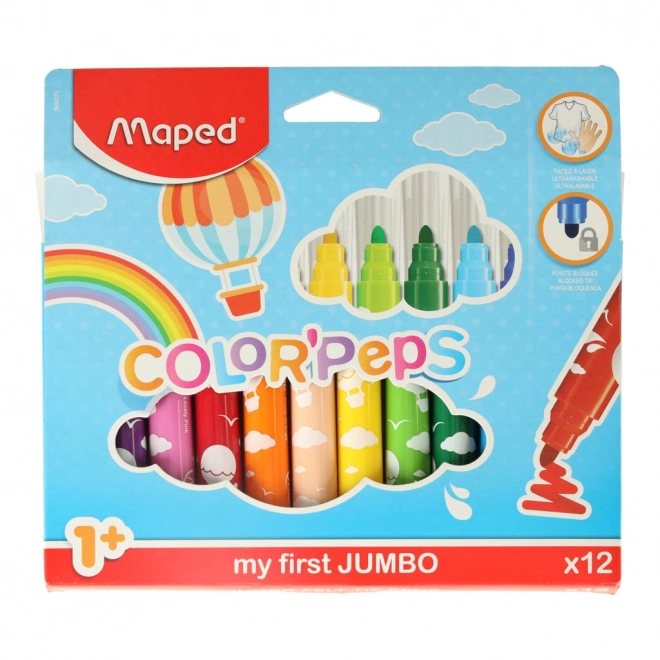 Maped pennarelli Jumbo Color'Peps 12 pezzi