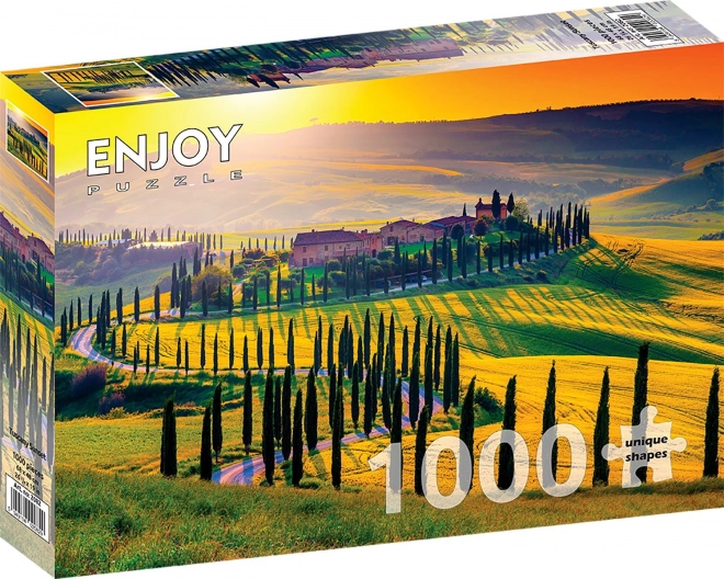 Puzzle Tramonto in Toscana 1000 Pezzi