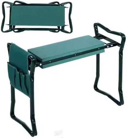 Ginocchiera pieghevole da giardino e sgabello 3 in 1 con organizer