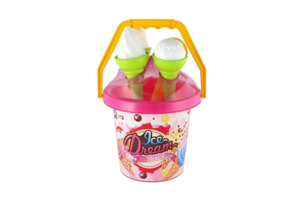 Set da gioco per sabbia con secchiello e stampi gelato