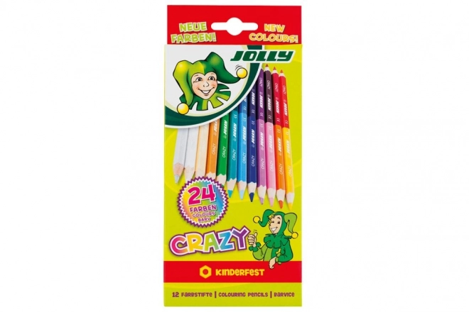 Matite a doppia punta Crazy 12 colori