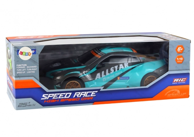 Grande Auto Sportivo Radiocomandato 1:10 Turchese e Nero