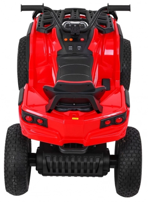 Quad elettrico per bambini Rosso + ruote gonfiabili + radio MP3 + partenza lenta