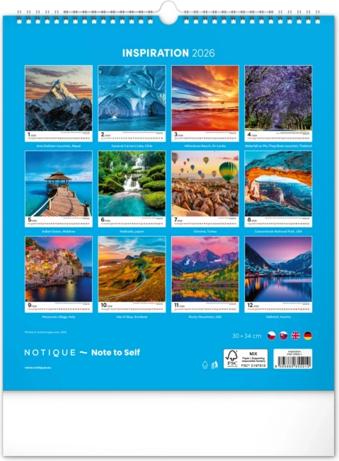 Calendario da parete Ispirazione 2026