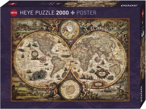 Dettagliata mappa del mondo antico