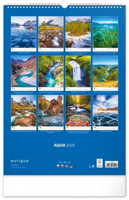 Calendario da Parete Acqua 2025