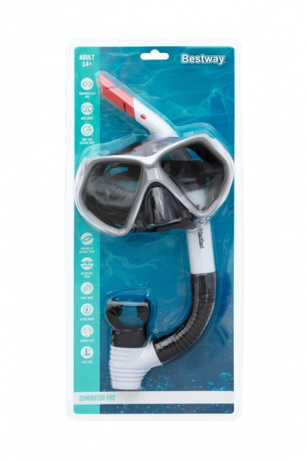 Set per immersioni nero con maschera e snorkel Bestway – Bianco