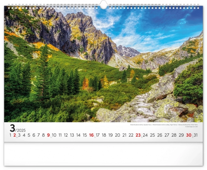 Calendario da parete Magiche Tatra 2025