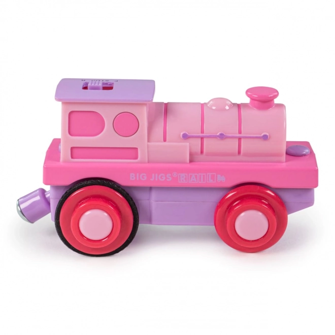 Locomotiva Elettrica Bigjigs Rail Rosa Potente