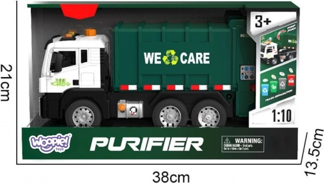 Camion interattivo della spazzatura Purifier 1:10 - Giocattolo educativo per la raccolta differenziata