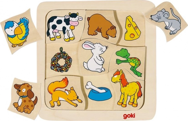 Puzzle GOKI - Cosa mangiano gli animali?