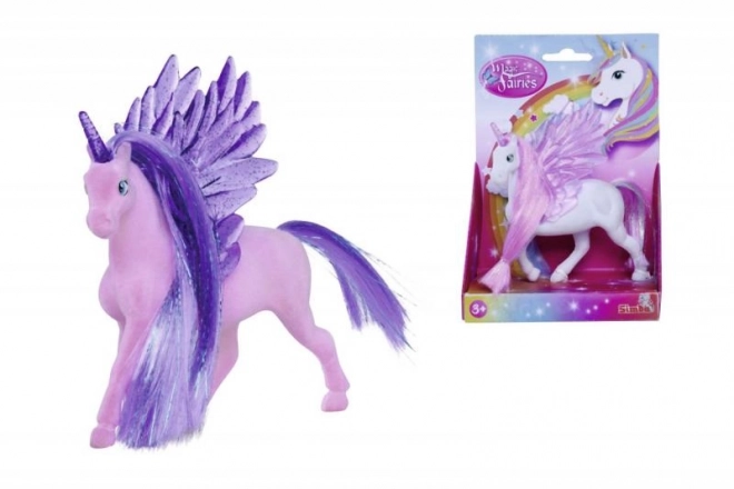 Unicorno con ali scintillanti 11 cm