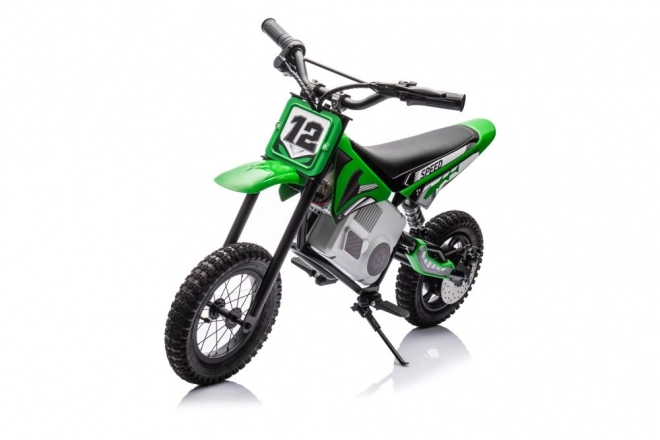 Moto cross elettrico verde