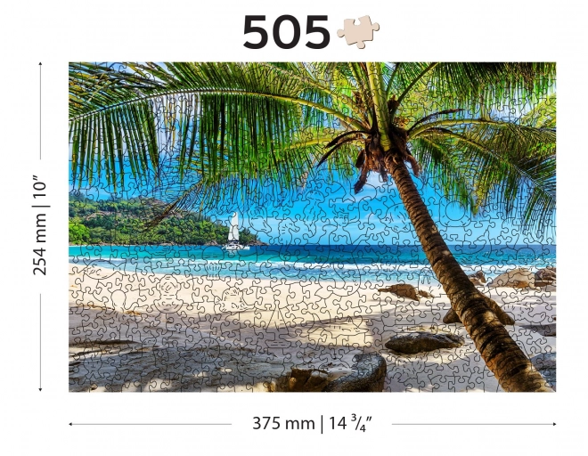 Puzzle in legno Spiaggia a Paradise Island, Mar dei Caraibi