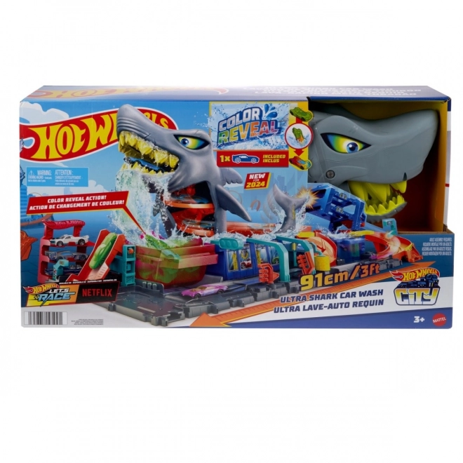 Hot Wheels City autolavaggio cambia colore con squalo