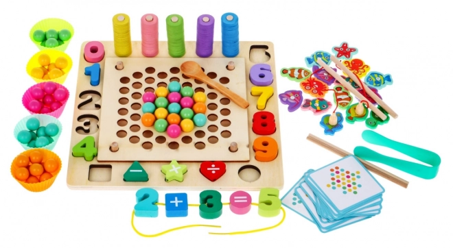 Set educativo in legno 6 in 1 per bambini di 3 anni