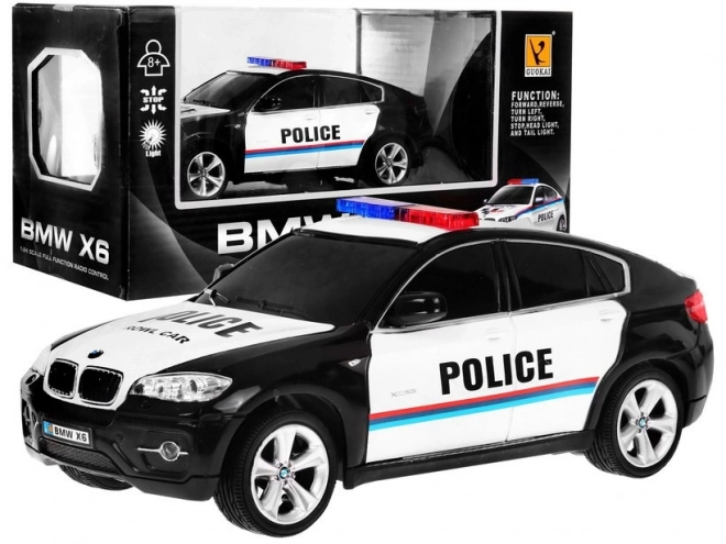 Radiocomando BMW X6 per bambini 8+ Polizia con luci